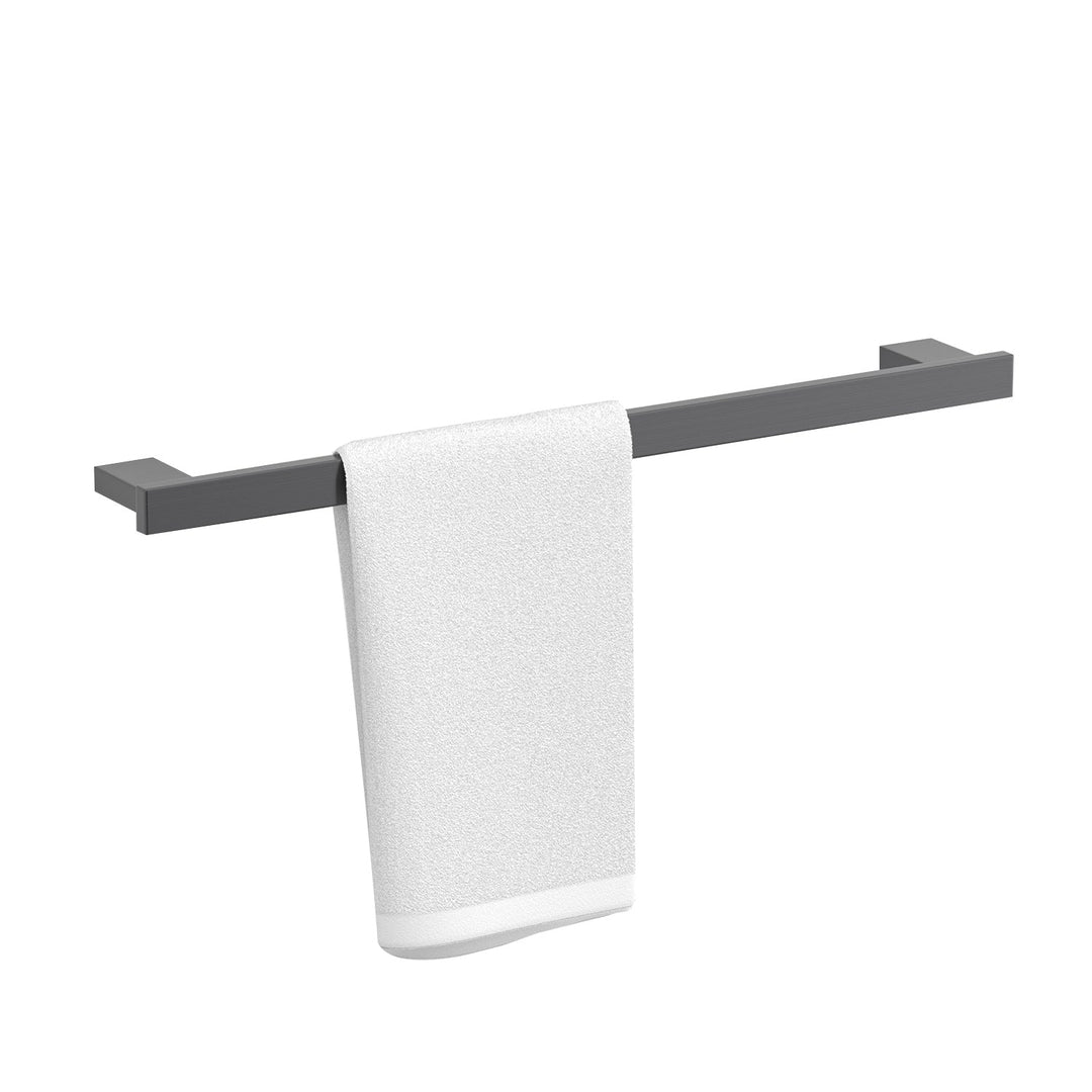 Lisslune | Gray contemporary bathroom accessory set Brushed gray bathroom shelf/paper holder/towel bar