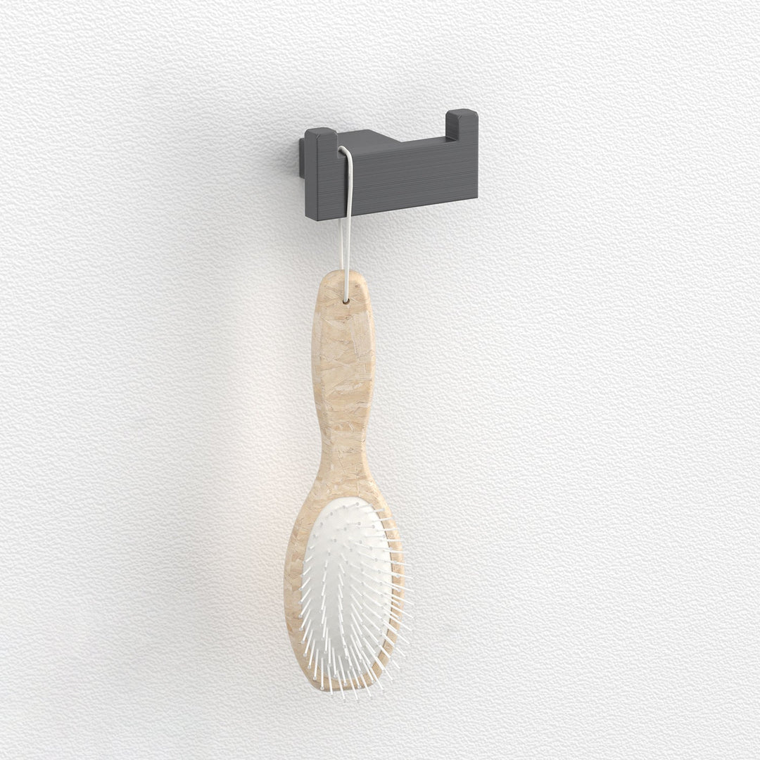 Lisslune | Gray contemporary bathroom accessory set Brushed gray bathroom shelf/paper holder/towel bar