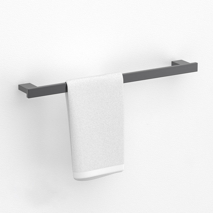 Lisslune | Gray contemporary bathroom accessory set Brushed gray bathroom shelf/paper holder/towel bar
