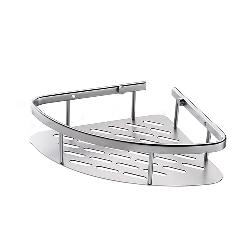 Lisslune | 3-piece modern bathroom accessory set aluminum bath shelf in silver