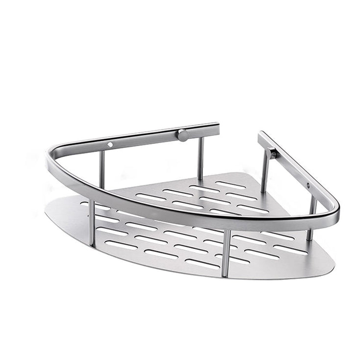 Lisslune | 3-piece modern bathroom accessory set aluminum bath shelf in silver