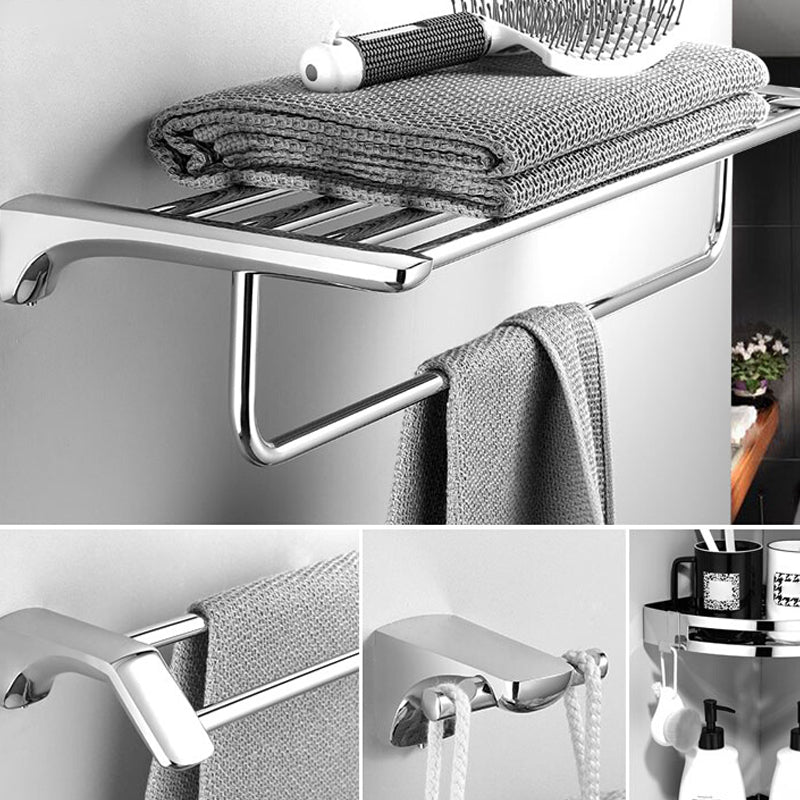 Lisslune | Silver Bathroom Accessories Hardware Set Modern Bathroom Accessories Kit