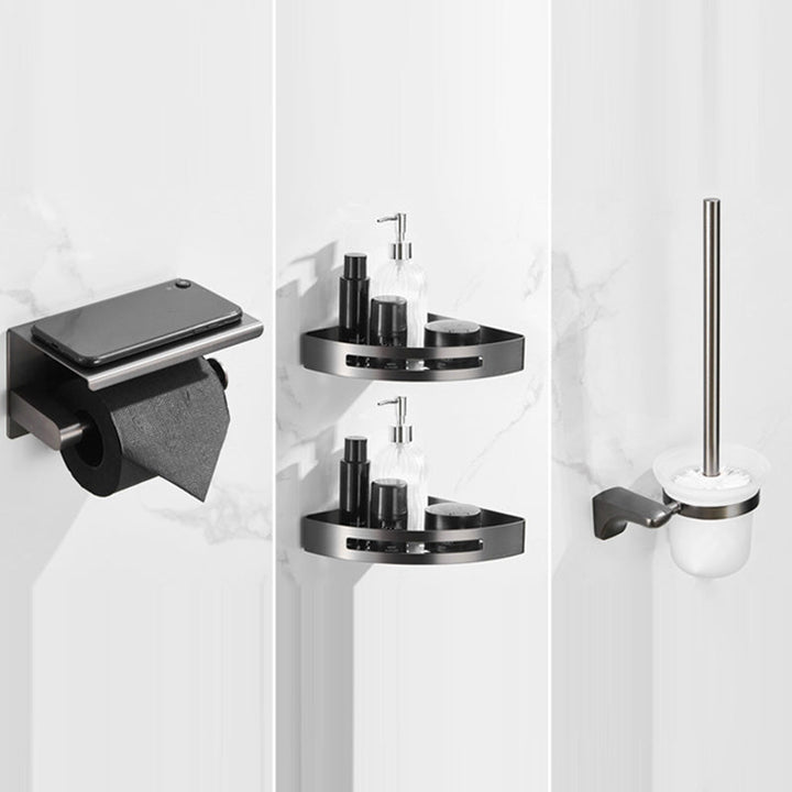 Lisslune | Modern Bathroom Accessories Hardware Set Gray Bathroom Accessories Set