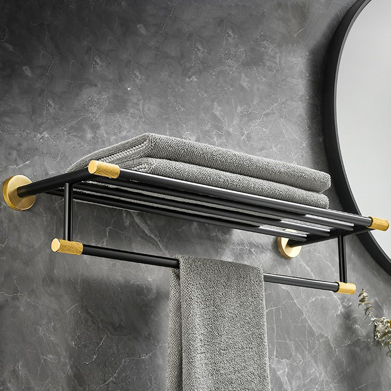 Lisslune | 5-piece modern bathroom accessory set made of black brass bathroom hardware