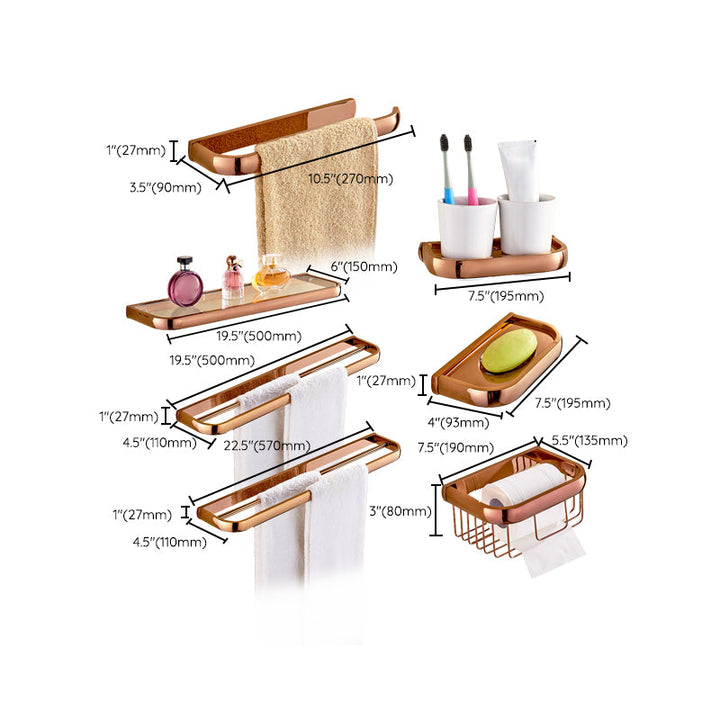 Lisslune | 5-piece Vintage Bathroom Accessory Set Brass Fittings Set