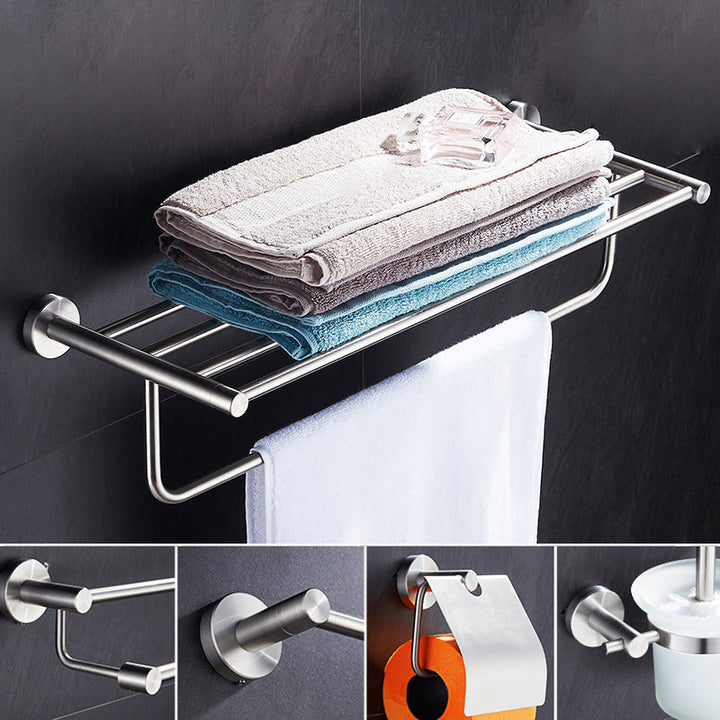 Lisslune | Chrome Traditional Bathroom Accessories Set Stainless Steel Bathroom Set