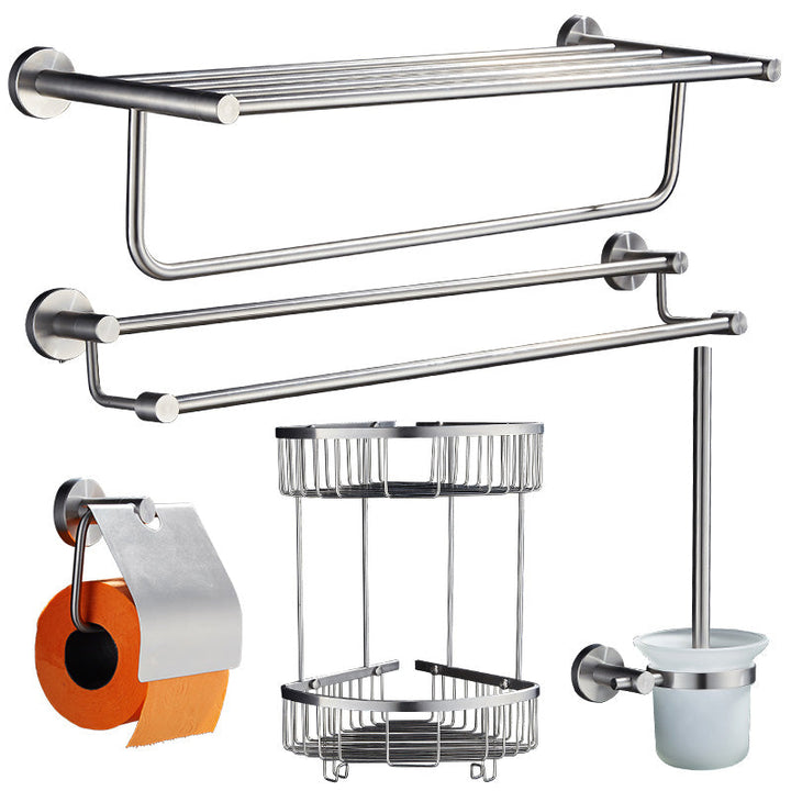 Lisslune | Chrome Traditional Bathroom Accessories Set Stainless Steel Bathroom Set