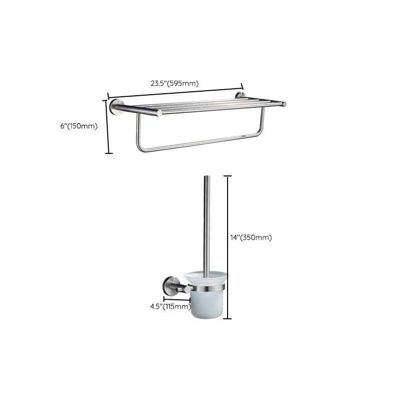 Lisslune | Chrome Traditional Bathroom Accessory Set Stainless Steel Bathroom Set