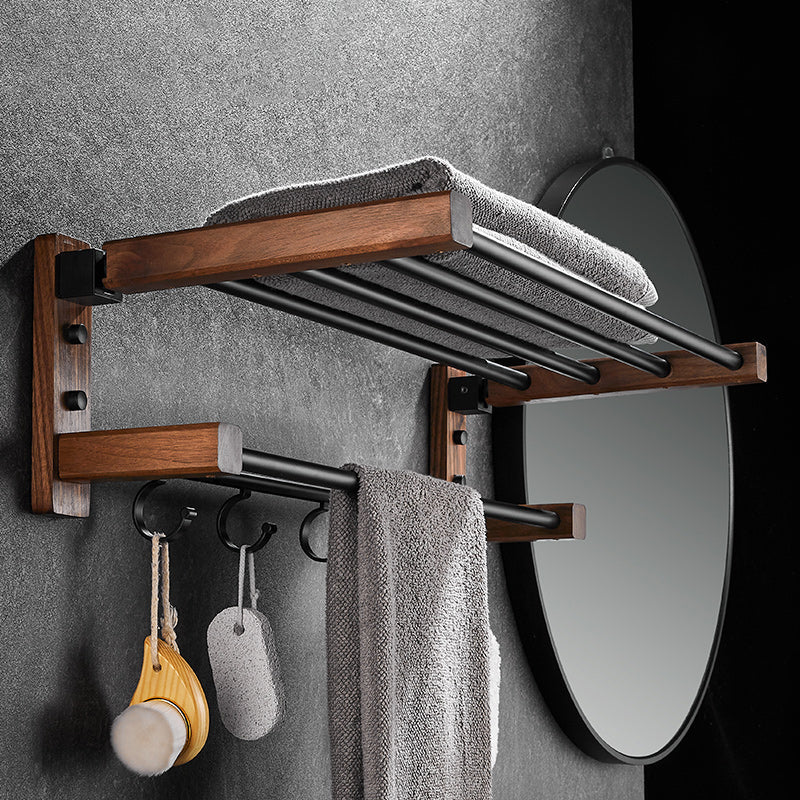 Lisslune | 7-piece bathroom accessory set wood and metal bathroom accessory hardware set