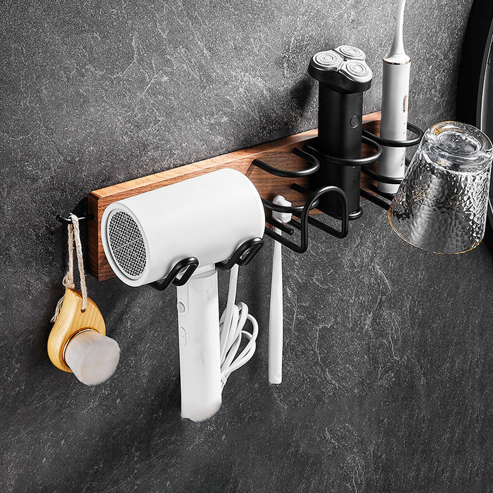 Lisslune | 7-piece bathroom accessory set wood and metal bathroom accessory hardware set