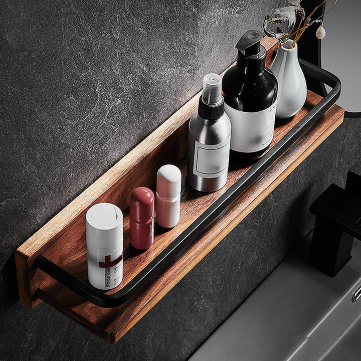 Lisslune | 7-piece bathroom accessory set wood and metal bathroom accessory hardware set