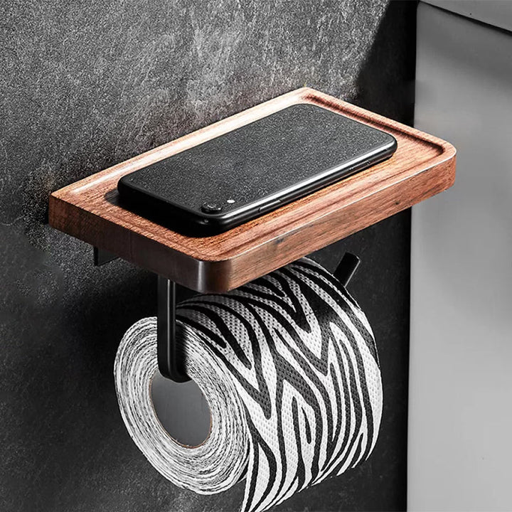 Lisslune | 7-piece bathroom accessory set wood and metal bathroom accessory hardware set