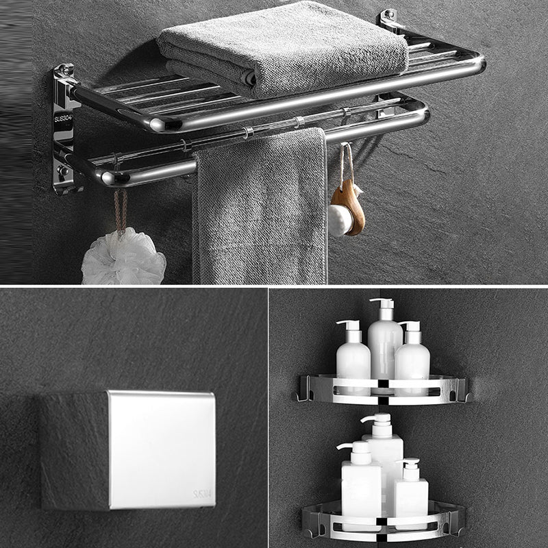 Lisslune | Modern Bathroom Accessory Set Silver Bathroom Accessories Hardware Set