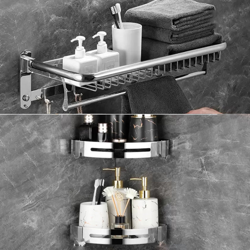 Lisslune | Modern Bathroom Accessory Set Silver Bathroom Accessories Hardware Set