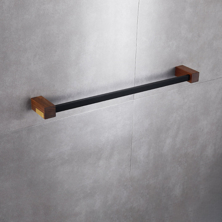 Lisslune | Metal Bathroom Accessories Set Walnut Brown Bathroom Accessories Set