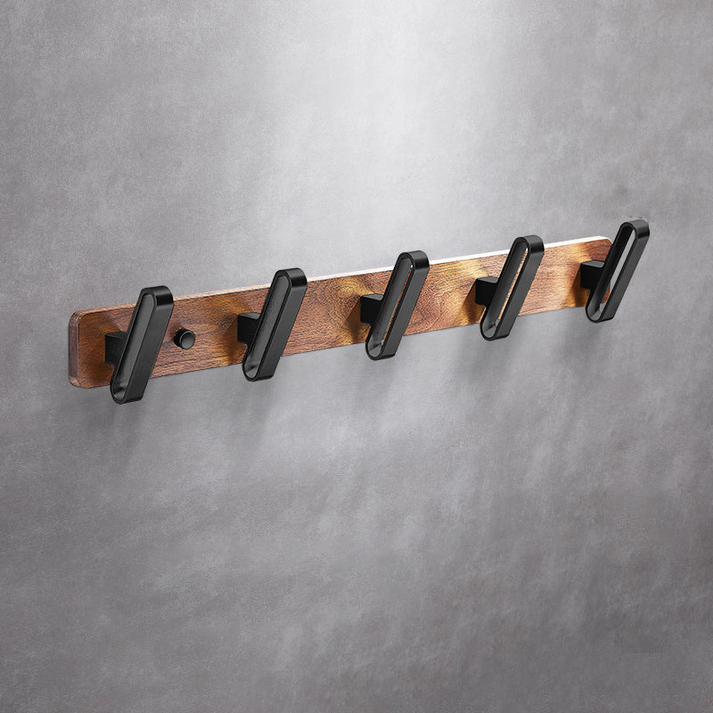 Lisslune | Metal Bathroom Accessories Set Walnut Brown Bathroom Accessories Set