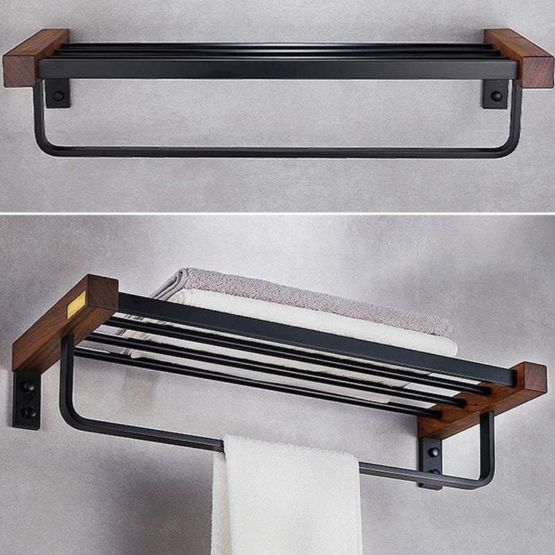 Lisslune | Metal Bathroom Accessories Set Walnut Brown Bathroom Accessories Set