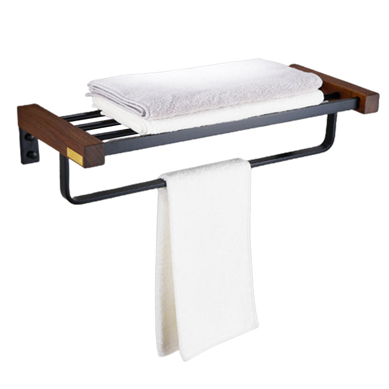 Lisslune | Metal Bathroom Accessories Set Walnut Brown Bathroom Accessories Set