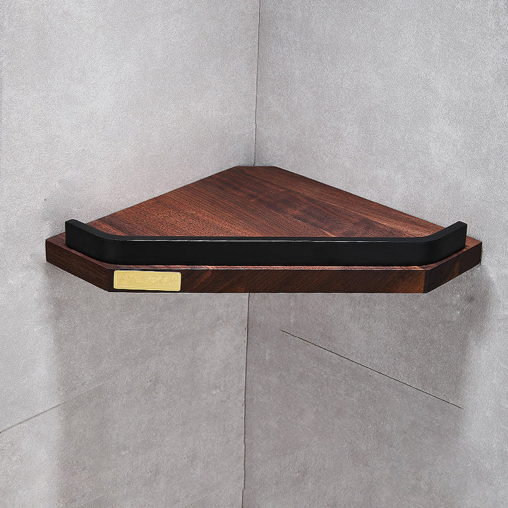 Lisslune | Metal Bathroom Accessories Set Walnut Brown Bathroom Accessories Set