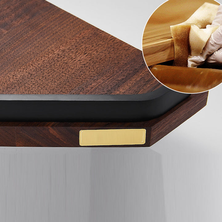Lisslune | Metal Bathroom Accessories Set Walnut Brown Bathroom Accessories Set