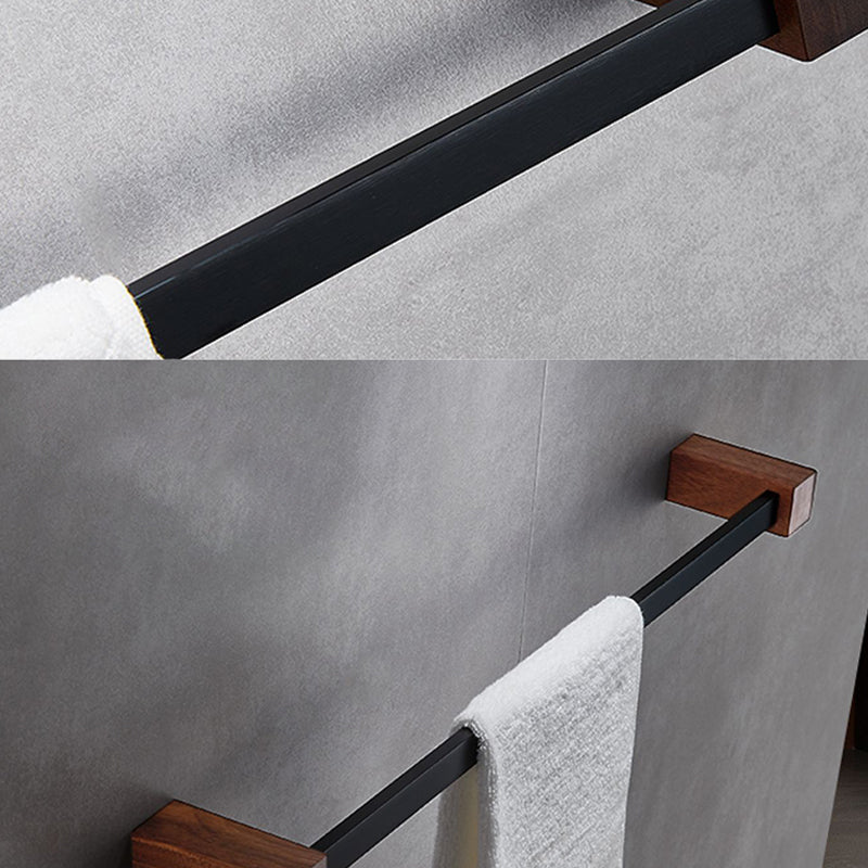 Lisslune | Metal Bathroom Accessories Set Walnut Brown Bathroom Accessories Set