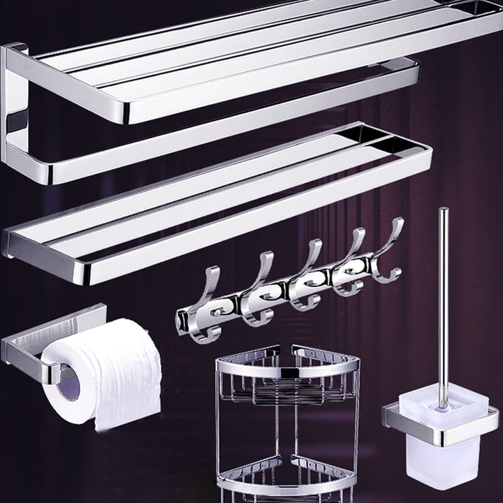 Lisslune | Polished Chrome Bathroom Accessory Set Modern Brass Bathroom Accessory Kit