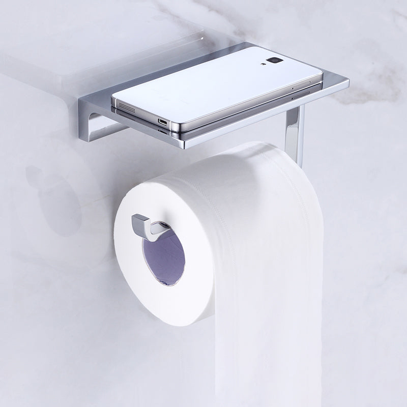 Lisslune | Polished Chrome Bathroom Accessory Set Modern Brass Bathroom Accessory Kit