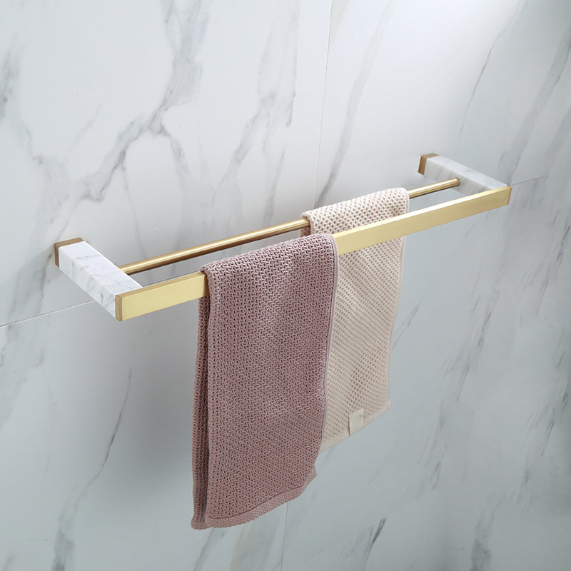 Lisslune | Polished Brass Bathroom Accessory Set Marble Bathroom Hardware