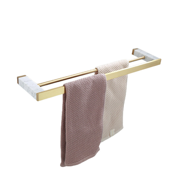 Lisslune | Polished Brass Bathroom Accessory Set Marble Bathroom Hardware
