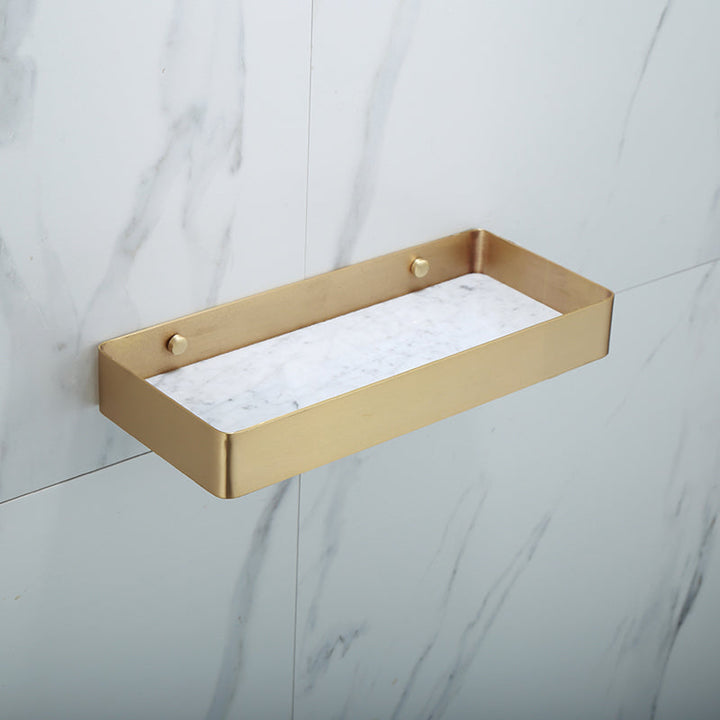 Lisslune | Polished Brass Bathroom Accessory Set Marble Bathroom Hardware