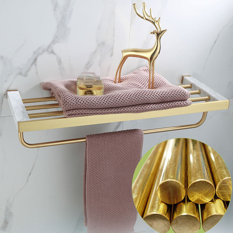 Lisslune | Polished Brass Bathroom Accessory Set Marble Bathroom Hardware