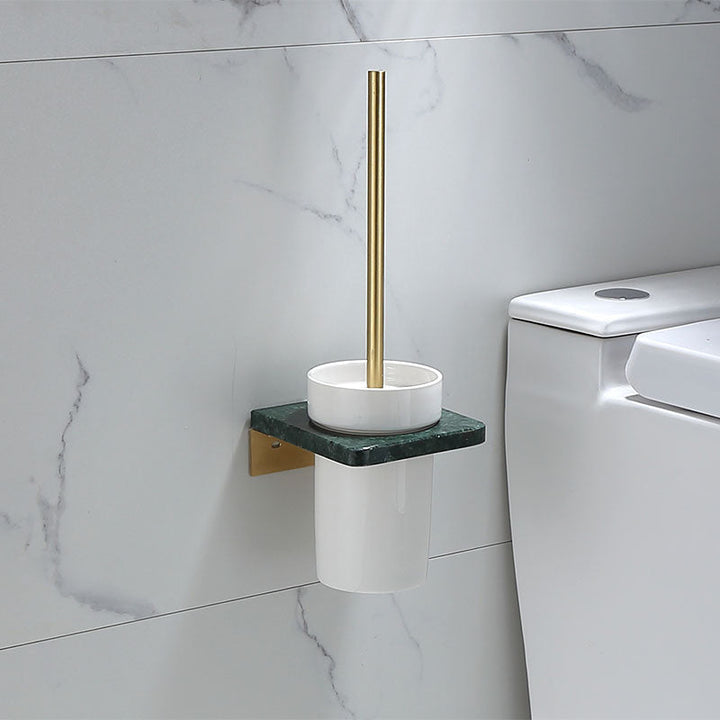 Lisslune | Polished Brass Bathroom Accessory Set Marble Bathroom Hardware