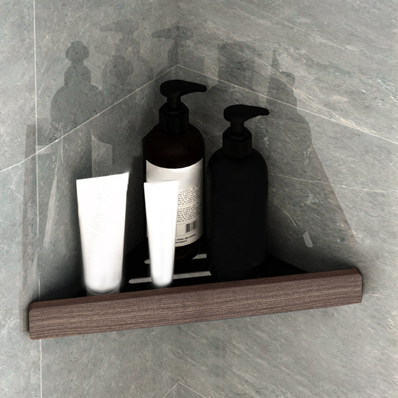 Lisslune | 7-piece bathroom accessory set metal bath set with wood accents