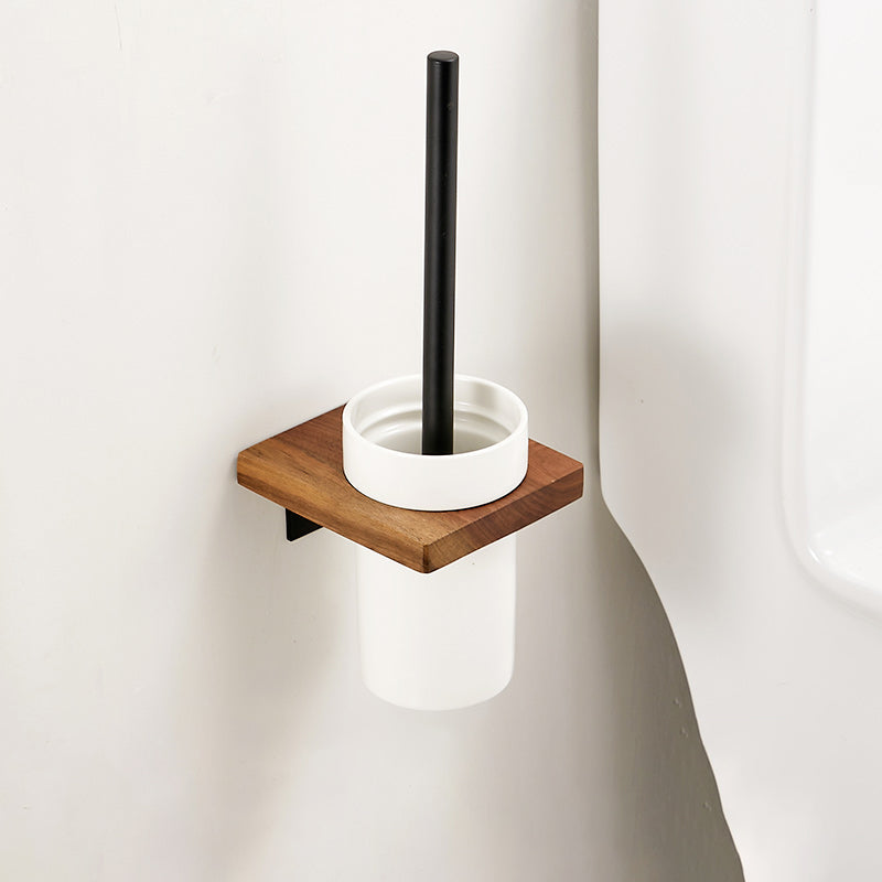 Lisslune | Solid Wood Bathroom Accessories Set Folding Metal Bathroom Accessories