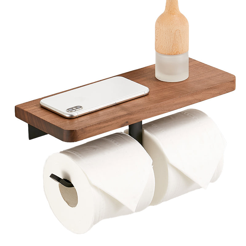 Lisslune | Solid Wood Bathroom Accessories Set Folding Metal Bathroom Accessories