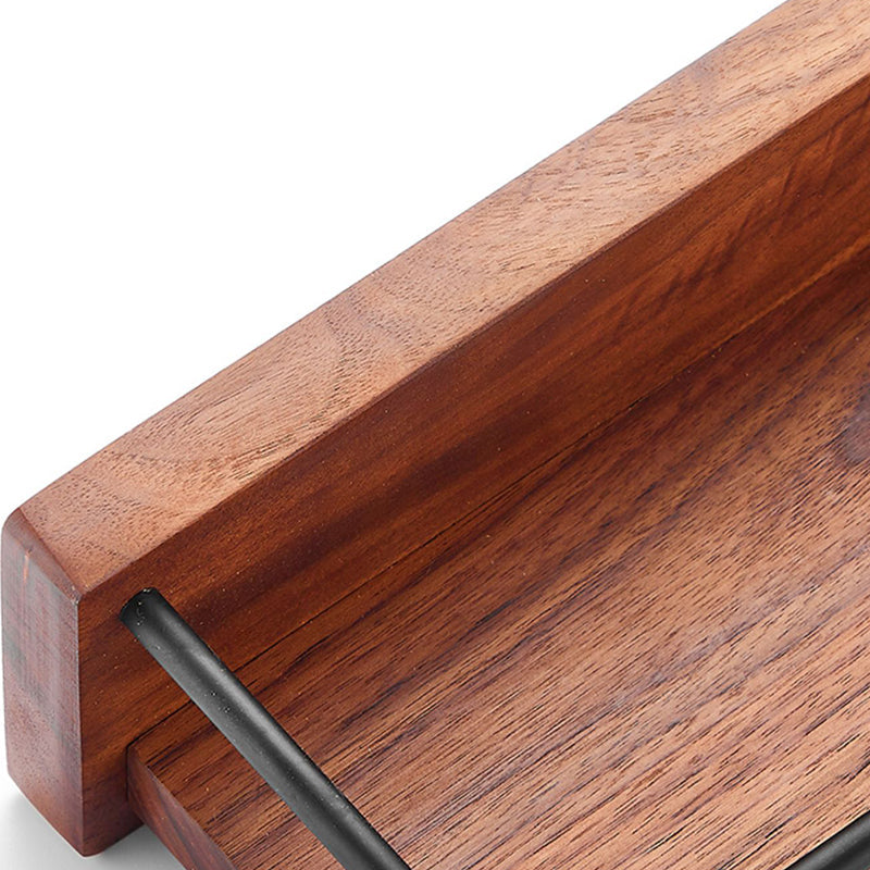 Lisslune | Solid Wood Bathroom Accessories Set Folding Metal Bathroom Accessories
