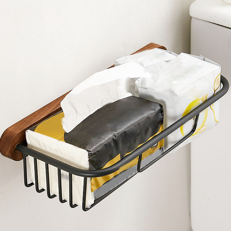 Lisslune | Solid Wood Bathroom Accessories Set Folding Metal Bathroom Accessories