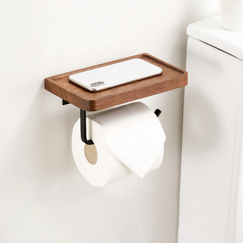 Lisslune | Solid Wood Bathroom Accessories Set Folding Metal Bathroom Accessories