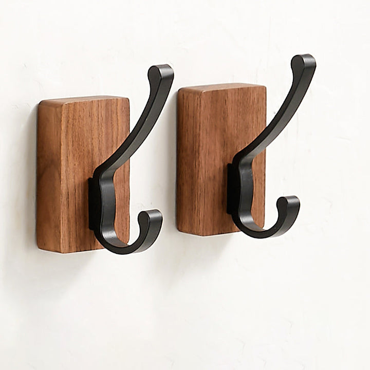 Lisslune | Solid Wood Bathroom Accessories Set Folding Metal Bathroom Accessories