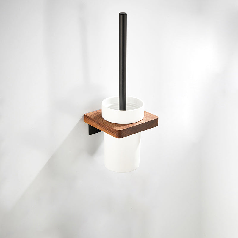 Lisslune | 7-piece toilet accessory set made of solid wood and metal