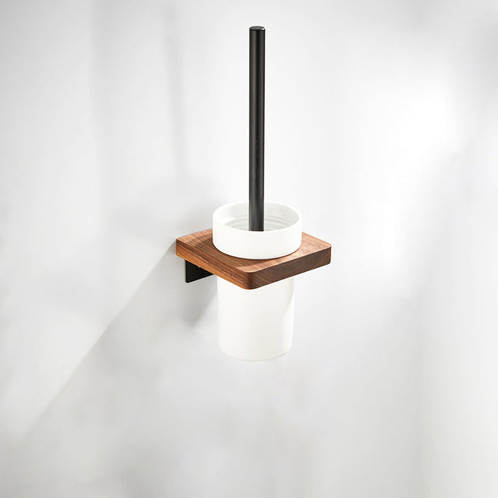 Lisslune | 7-piece toilet accessory set made of solid wood and metal