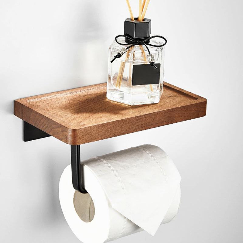Lisslune | 7-piece toilet accessory set made of solid wood and metal