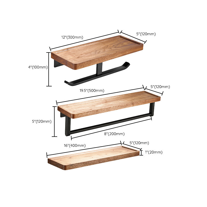 Lisslune | 7-piece toilet accessory set made of solid wood and metal