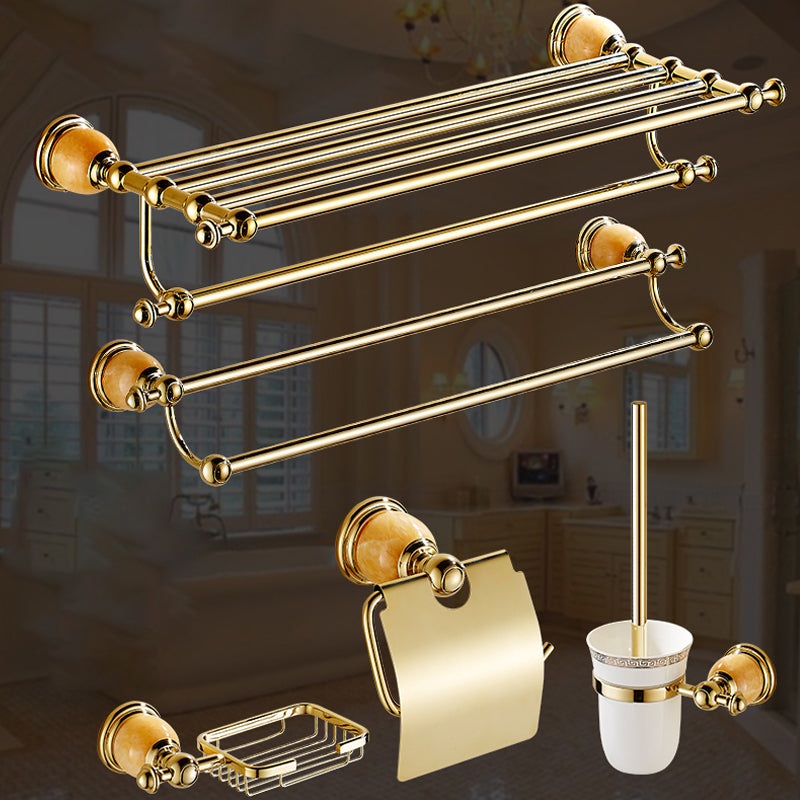 Lisslune | Polished Gold Bathroom Set Metal Bathroom Accessories Hardware Set