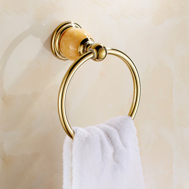 Lisslune | Polished Gold Bathroom Set Metal Bathroom Accessories Hardware Set