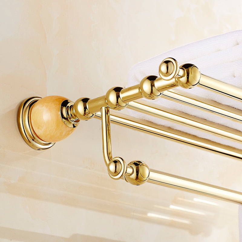 Lisslune | Polished Gold Bathroom Set Metal Bathroom Accessories Hardware Set