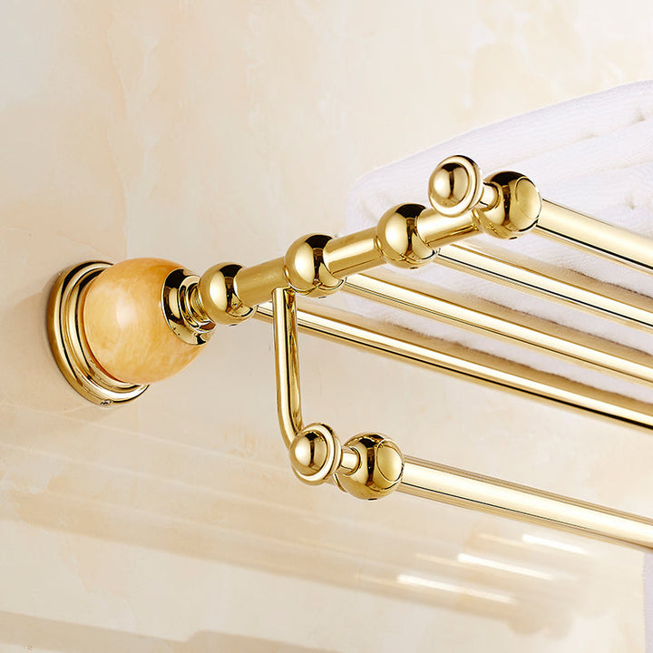 Lisslune | Polished Gold Bathroom Set Metal Bathroom Accessories Hardware Set