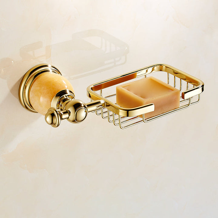 Lisslune | Polished Gold Bathroom Set Metal Bathroom Accessories Hardware Set