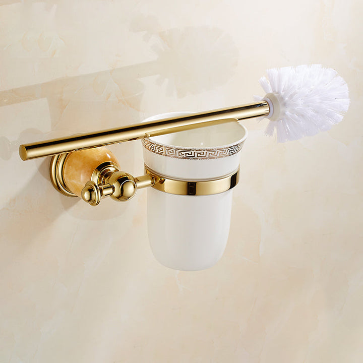 Lisslune | Polished Gold Bathroom Set Metal Bathroom Accessories Hardware Set