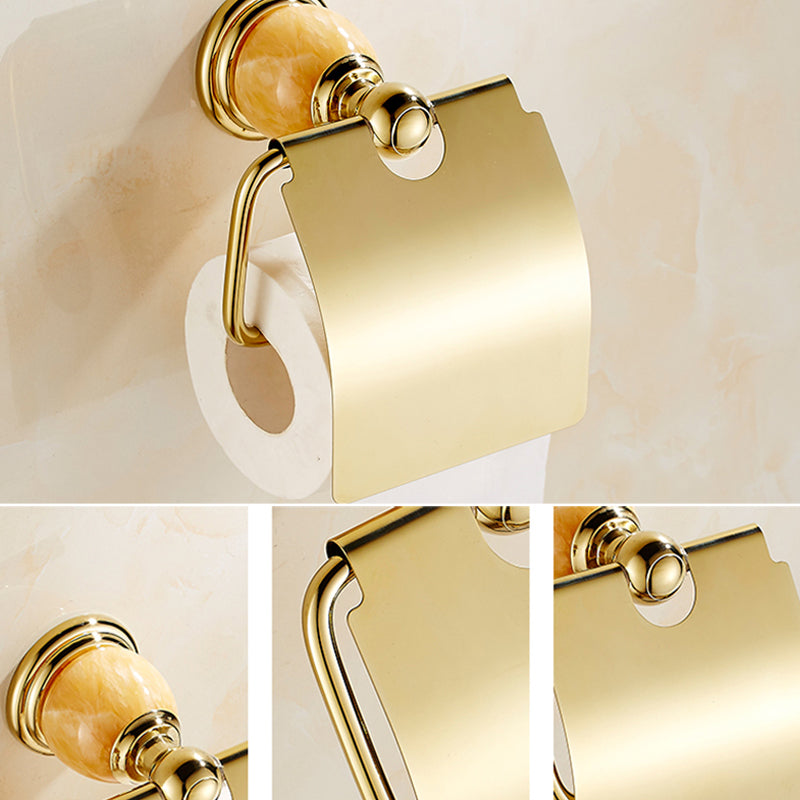 Lisslune | Polished Gold Bathroom Set Metal Bathroom Accessories Hardware Set